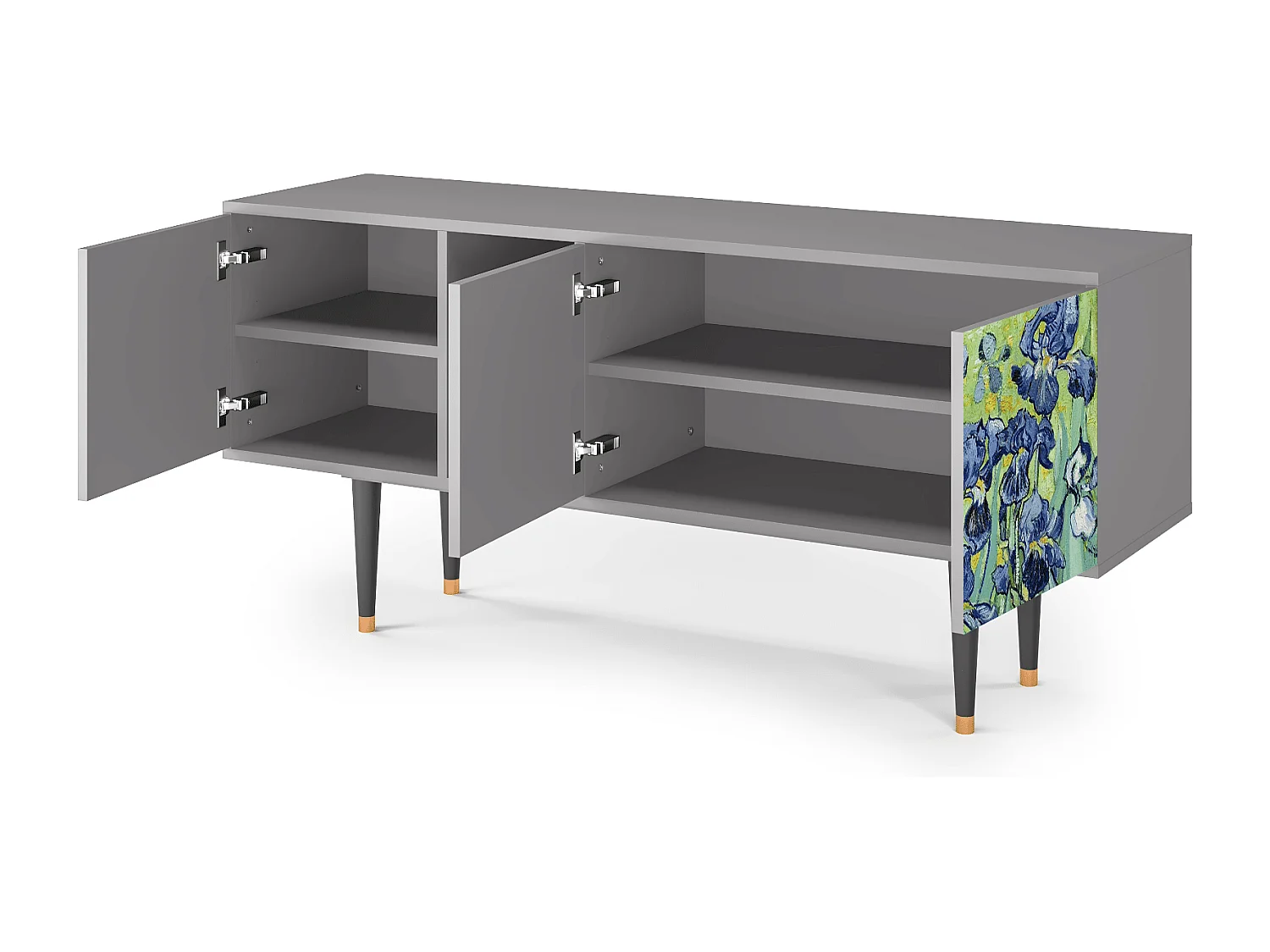 Mobile TV - 150х69х41 cm - T5 - Irises , Grigio