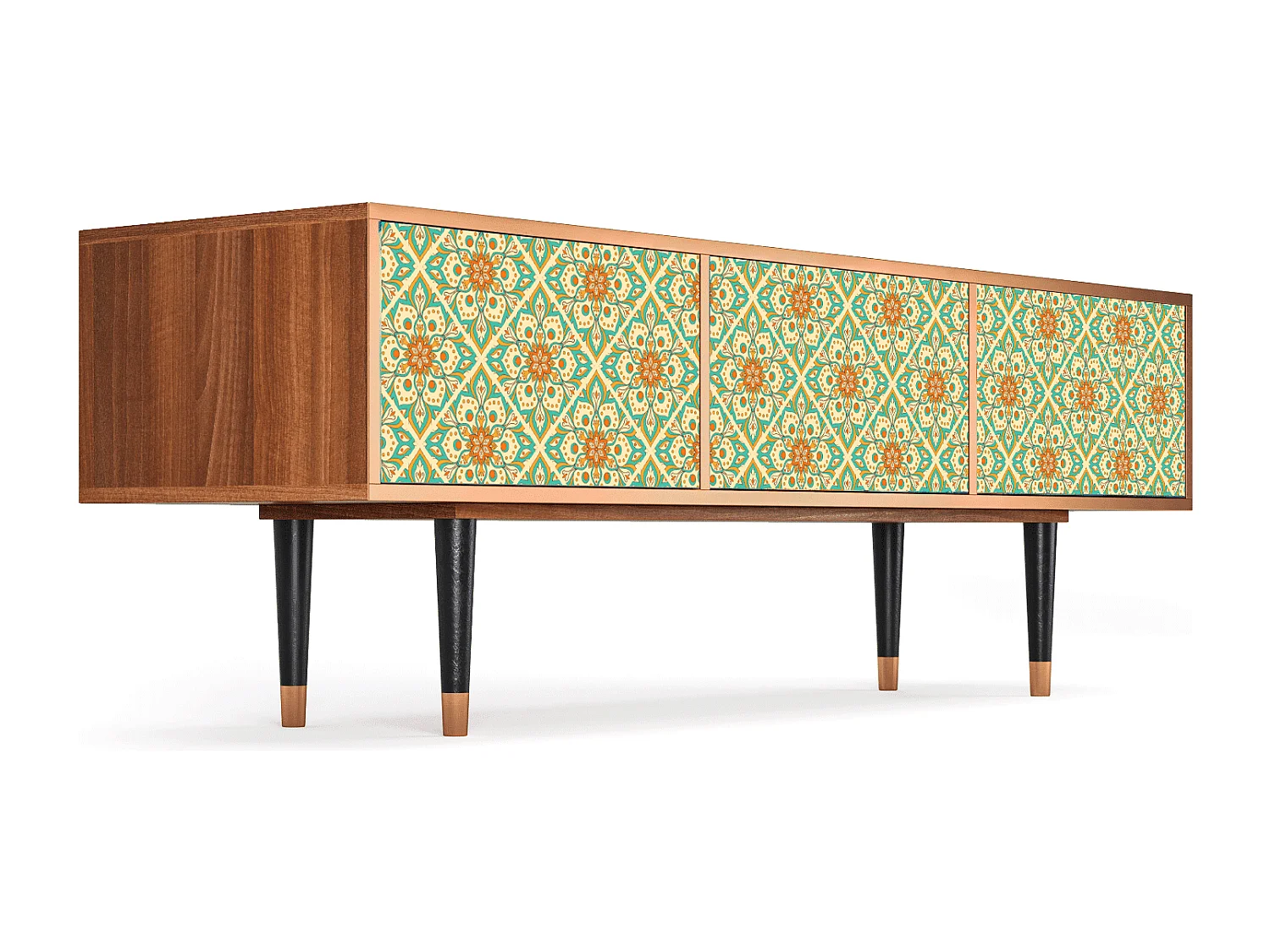 Szafka RTV - 170х59х48 cm - T4 - Hindu Daisy, Orzech