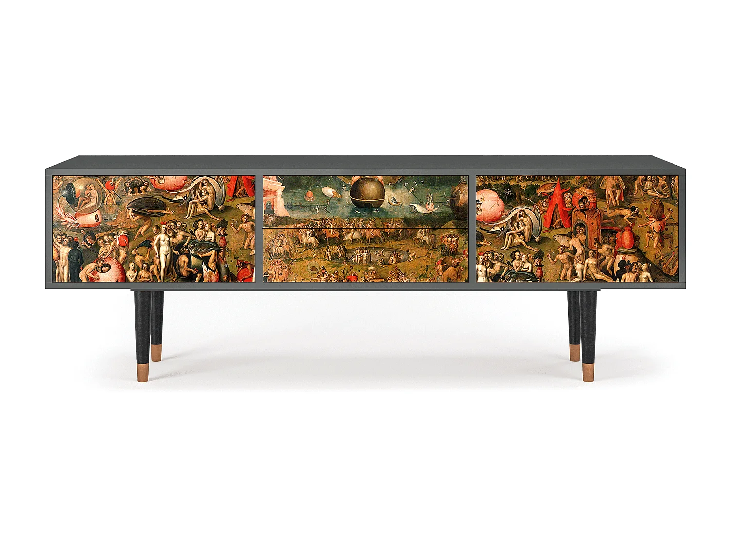 Meuble TV - 170х59х48 cm - T4 - Garden of Delights , Anthracite