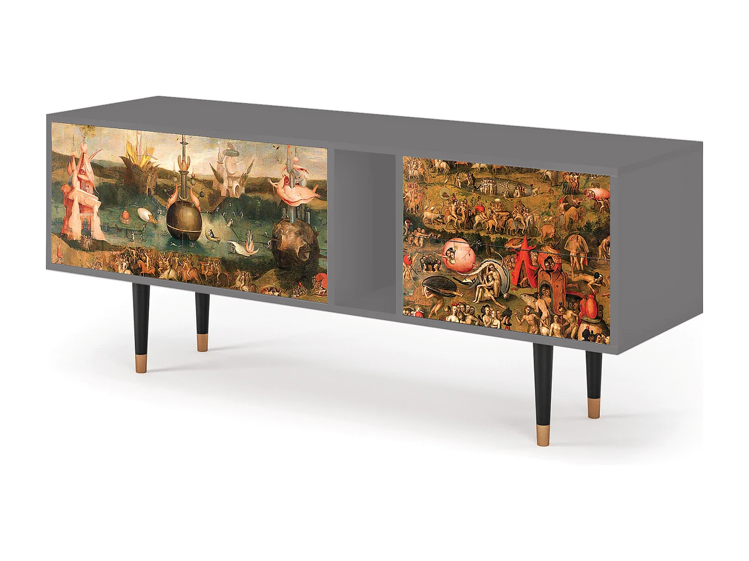 Meuble TV - 170х69х48 cm - T1 - Garden of Delights , Gris