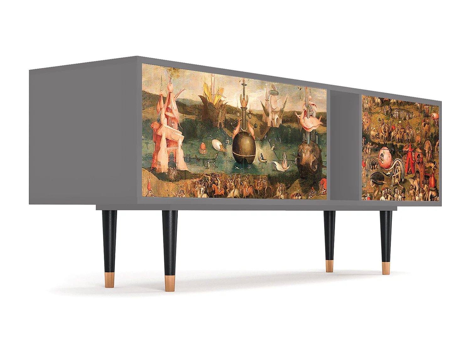 Meuble TV - 170х69х48 cm - T1 - Garden of Delights , Gris