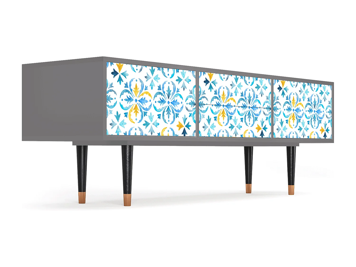 Szafka RTV - 170х59х48 cm - T4 - Lisbon Flover, Szary