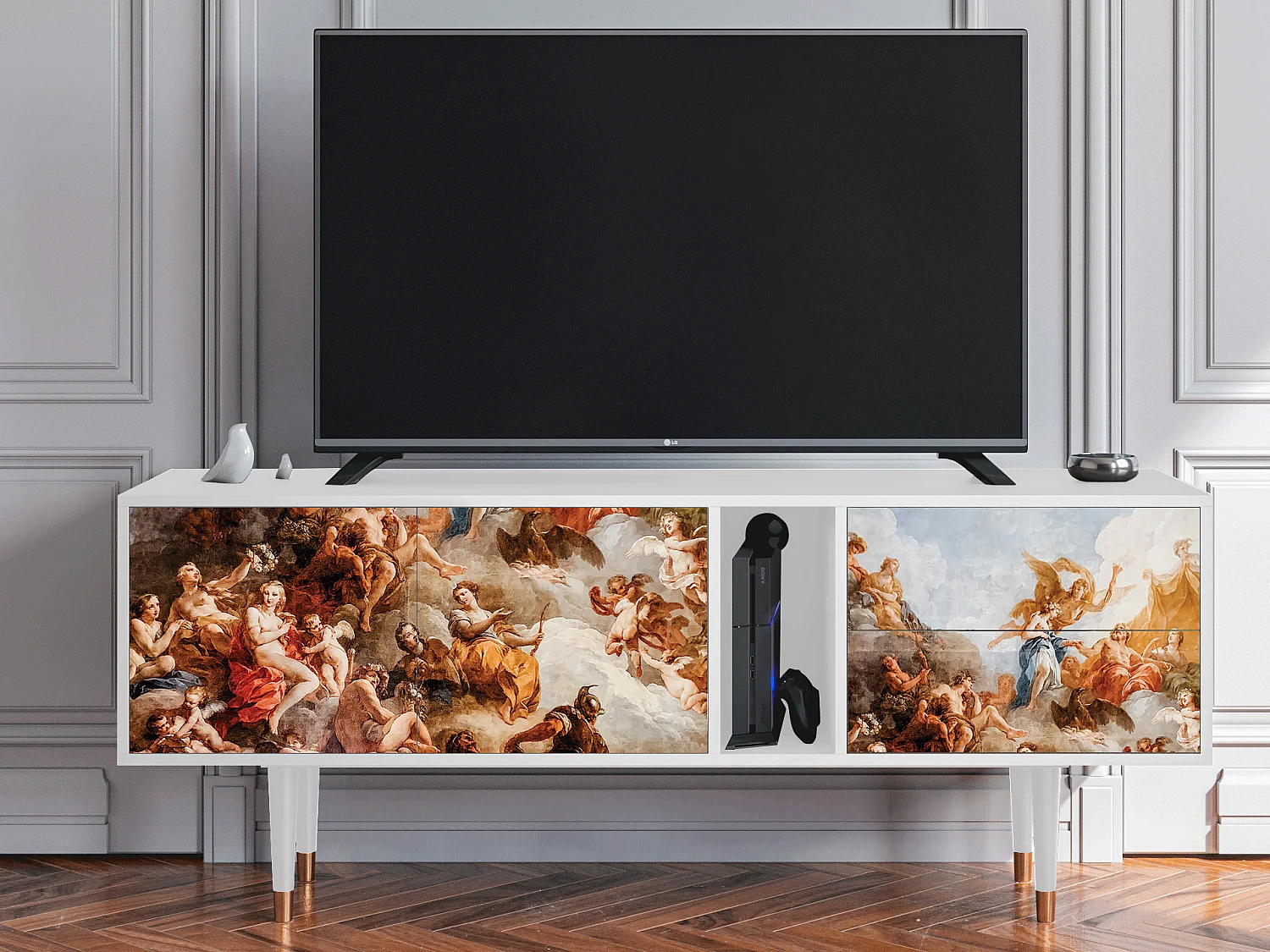 Mueble de TV - 170х69х48 cm - T1 - Versailles, Branco