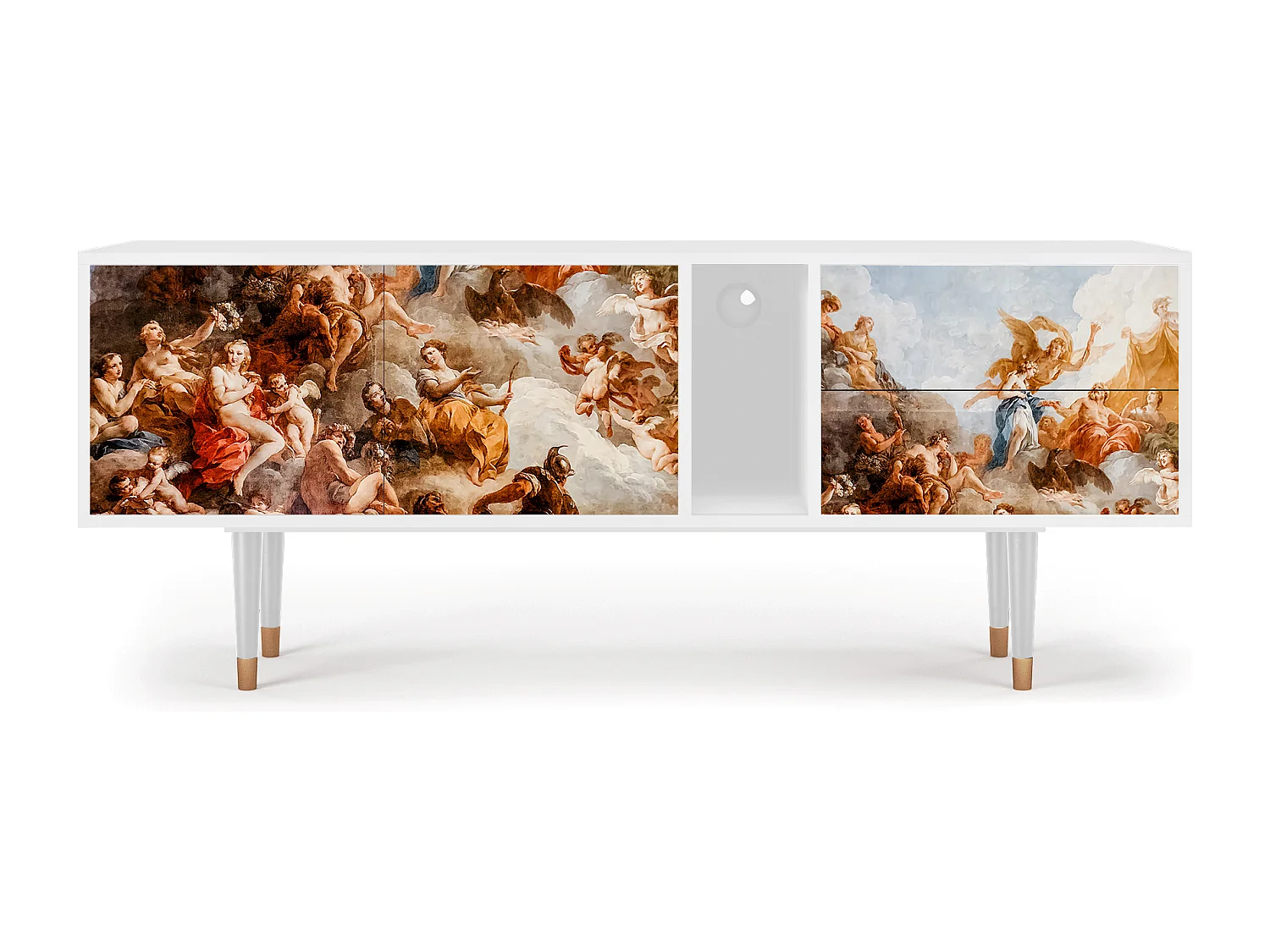 Mueble de TV - 170х69х48 cm - T1 - Versailles, Branco