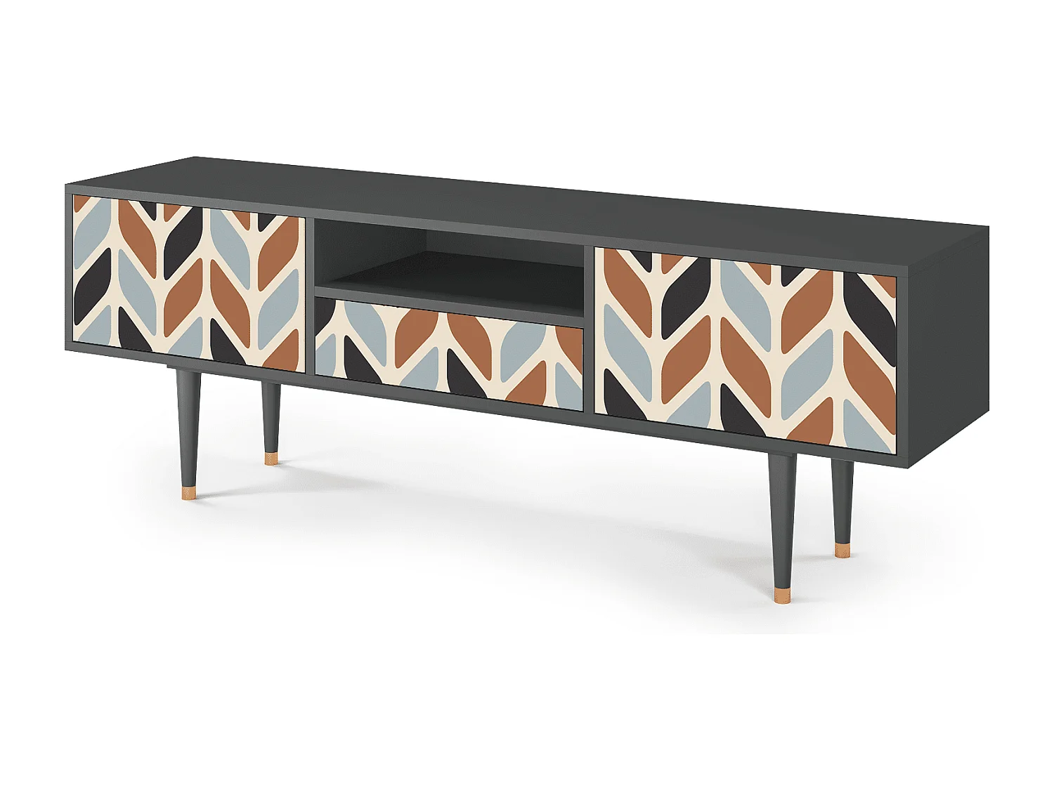 TV-meubel - 170х59х41 cm - T6 - Beige Laure, Antraciet