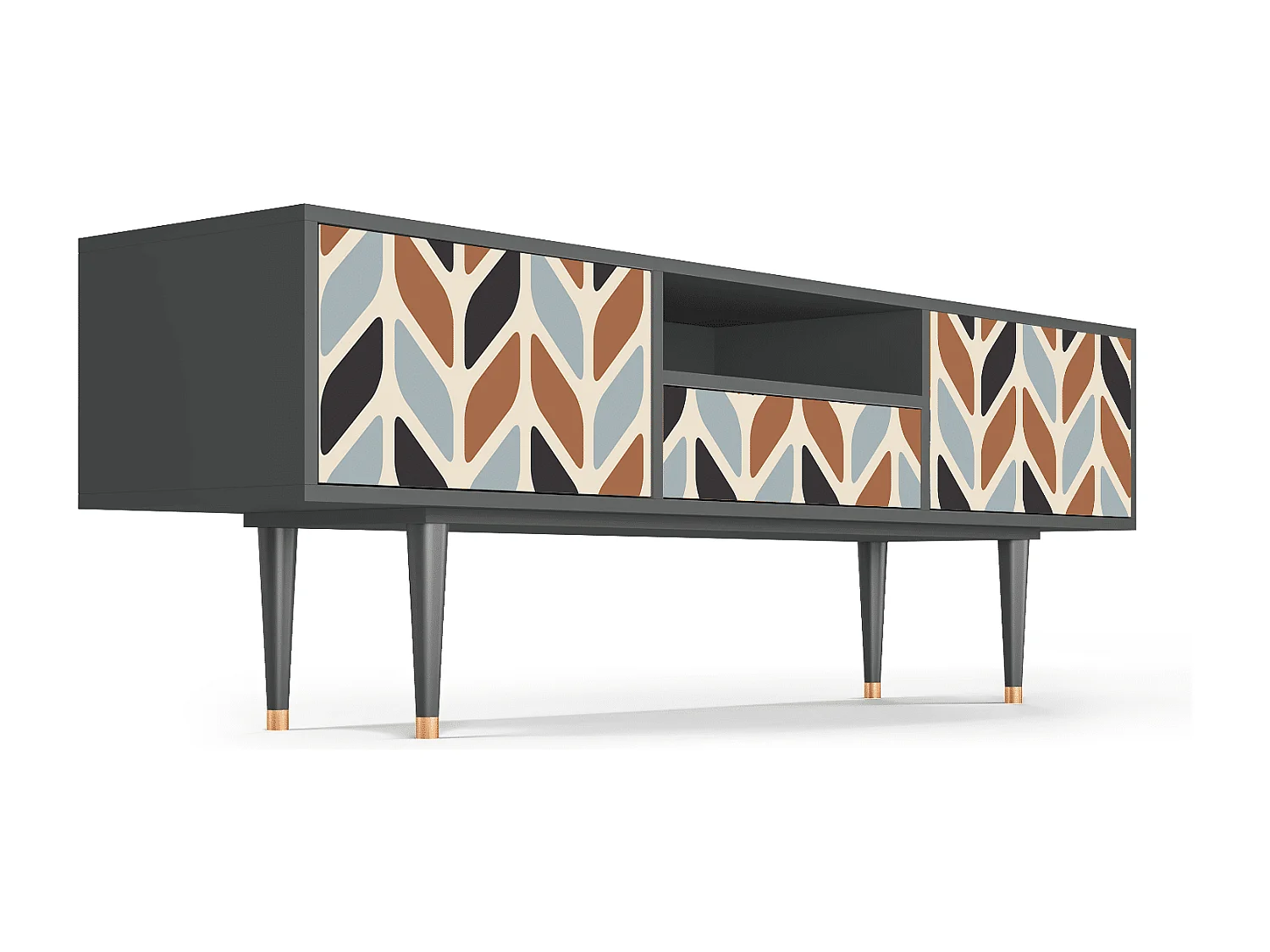 TV-meubel - 170х59х41 cm - T6 - Beige Laure, Antraciet