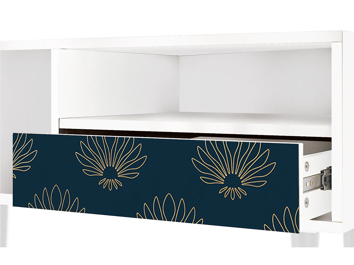 TV-meubel - 115х59х48 cm - T3 - Blue Lotus, Wit