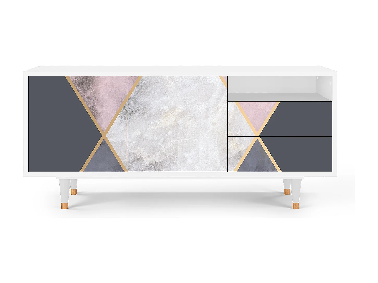 TV-meubel - 125х56х41 cm - T7 - Ideal Harmony, Wit