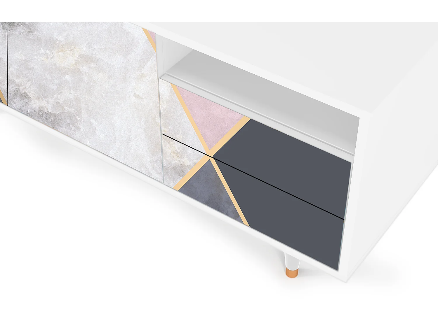 TV-meubel - 125х56х41 cm - T7 - Ideal Harmony, Wit