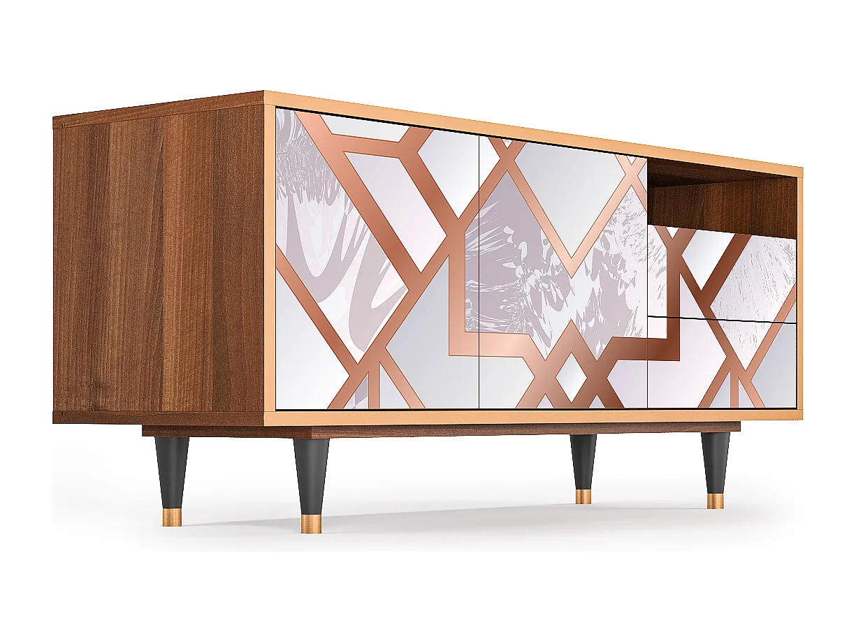 Mobile TV - 125х56х41 cm - T7 - Pastel Fairytale, Noce