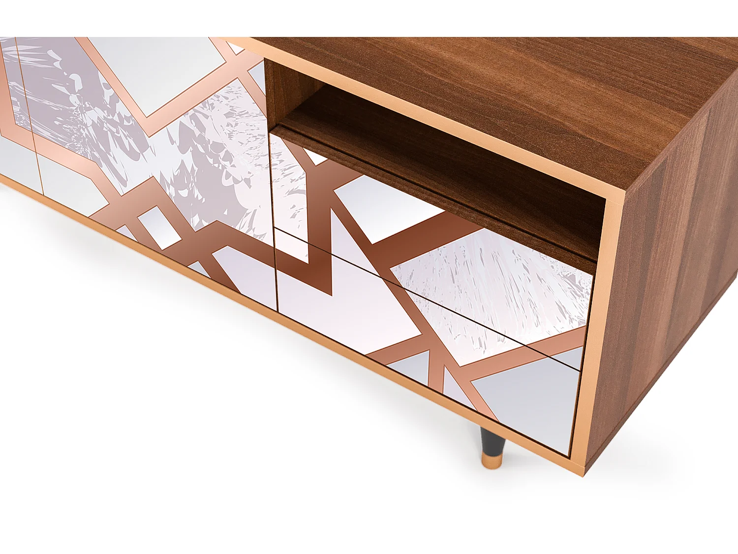 Meuble TV - 125х56х41 cm - T7 - Pastel Fairytale, Noyer