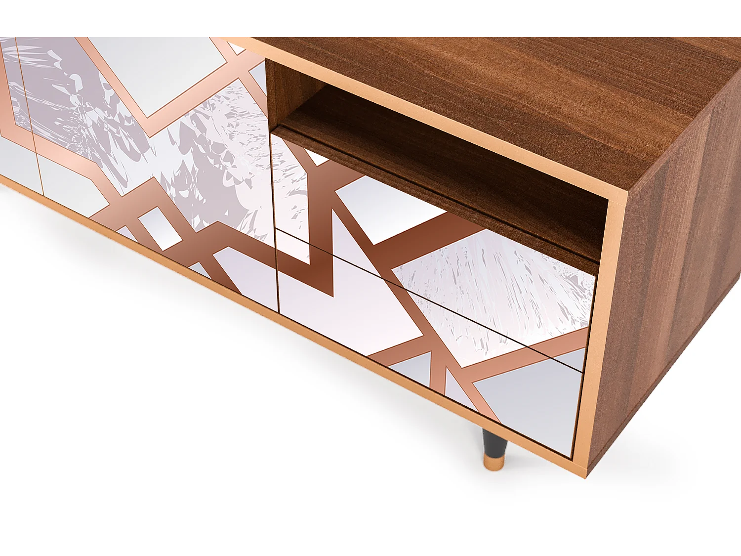 Mueble de TV - 125х56х41 cm - T7 - Pastel Fairytale, Nogal