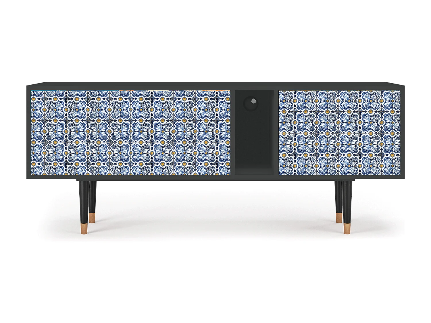 Meuble TV - 170х69х48 cm - T1 - Lovely Cornflowers, Anthracite