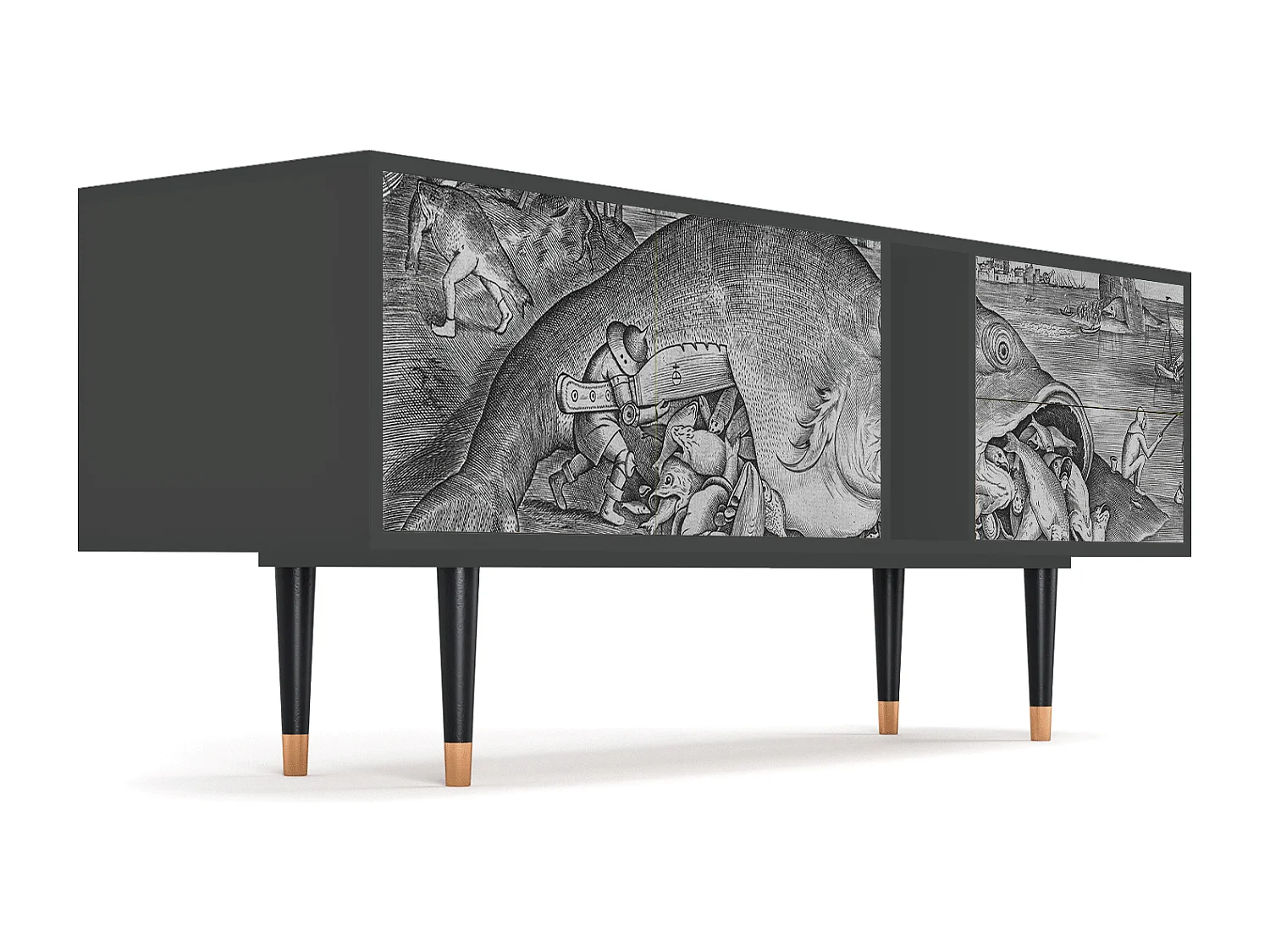 Mueble de TV - 170х69х48 cm - T1 - Big Fish Eat Little, Antracite