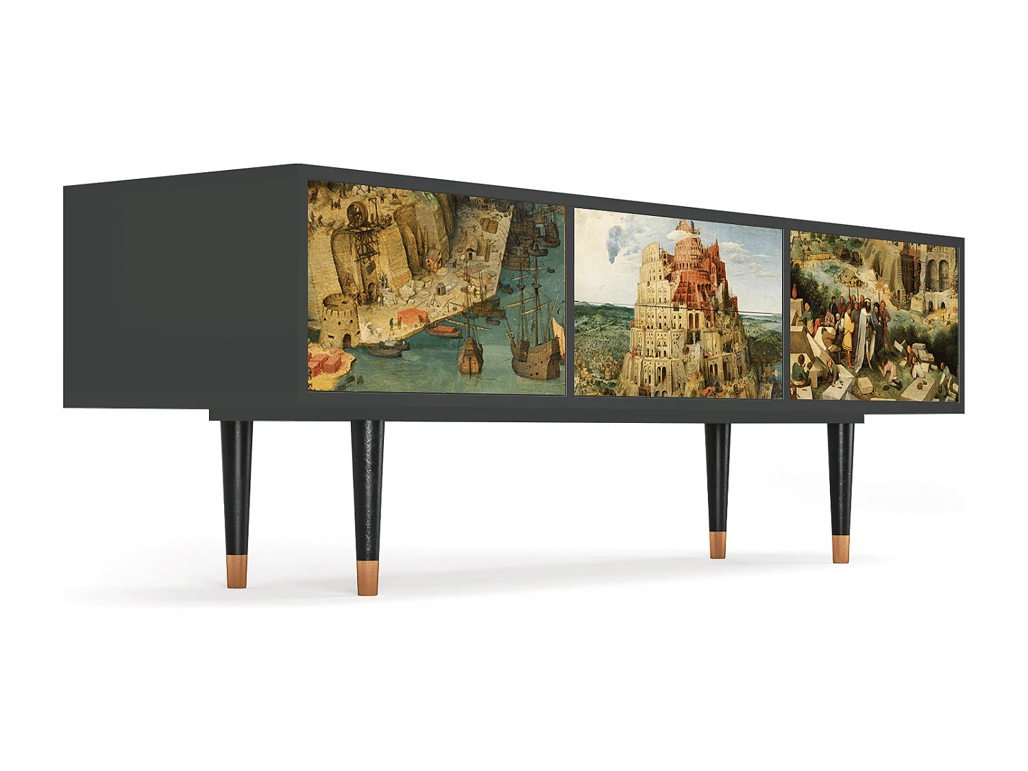 Mueble de TV - 170х59х48 cm - T4 - Elder The Tower, Antracite