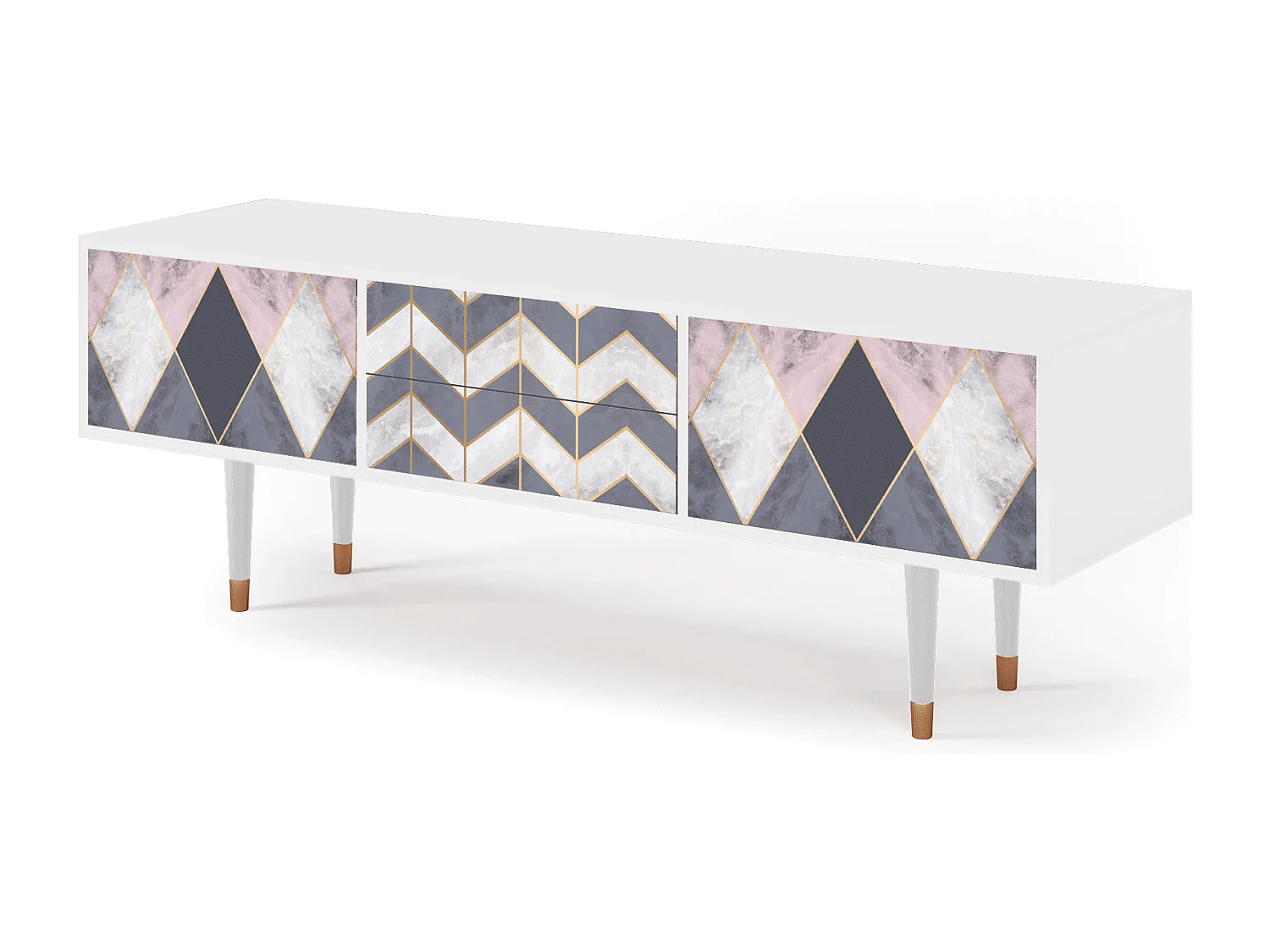 Meuble TV - 170х59х48 cm - T4 - Ideal Harmony, Blanc