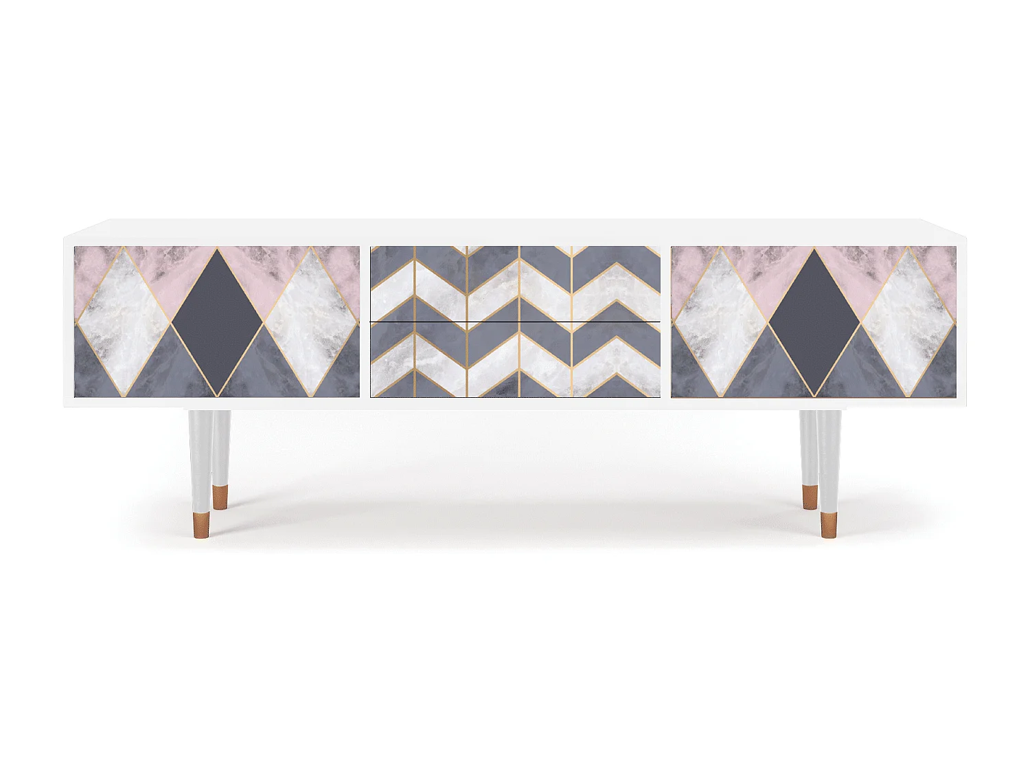 Meuble TV - 170х59х48 cm - T4 - Ideal Harmony, Blanc