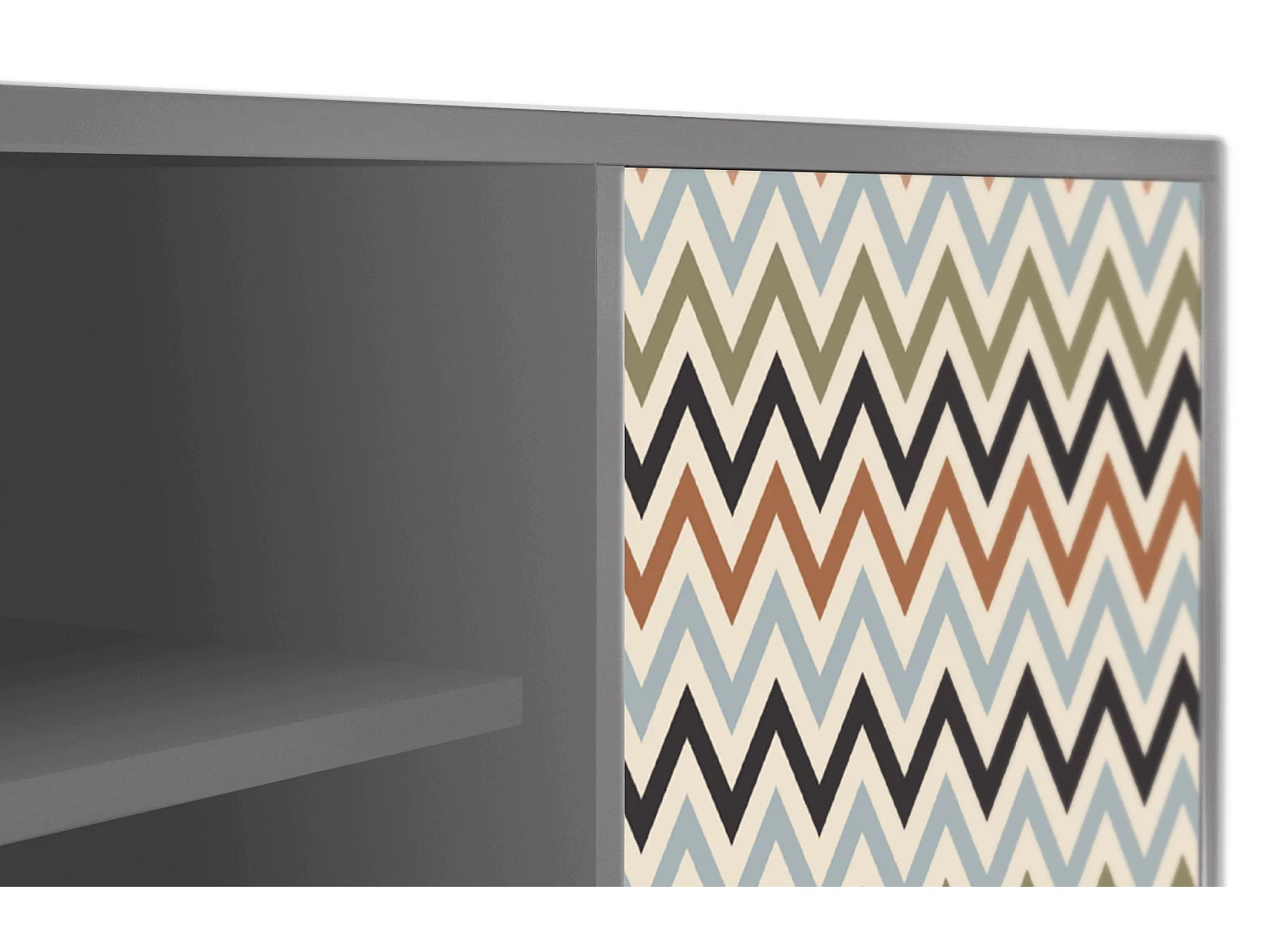 Meuble TV - 170х69х48 cm - T2 - Bright Ripple, Gris