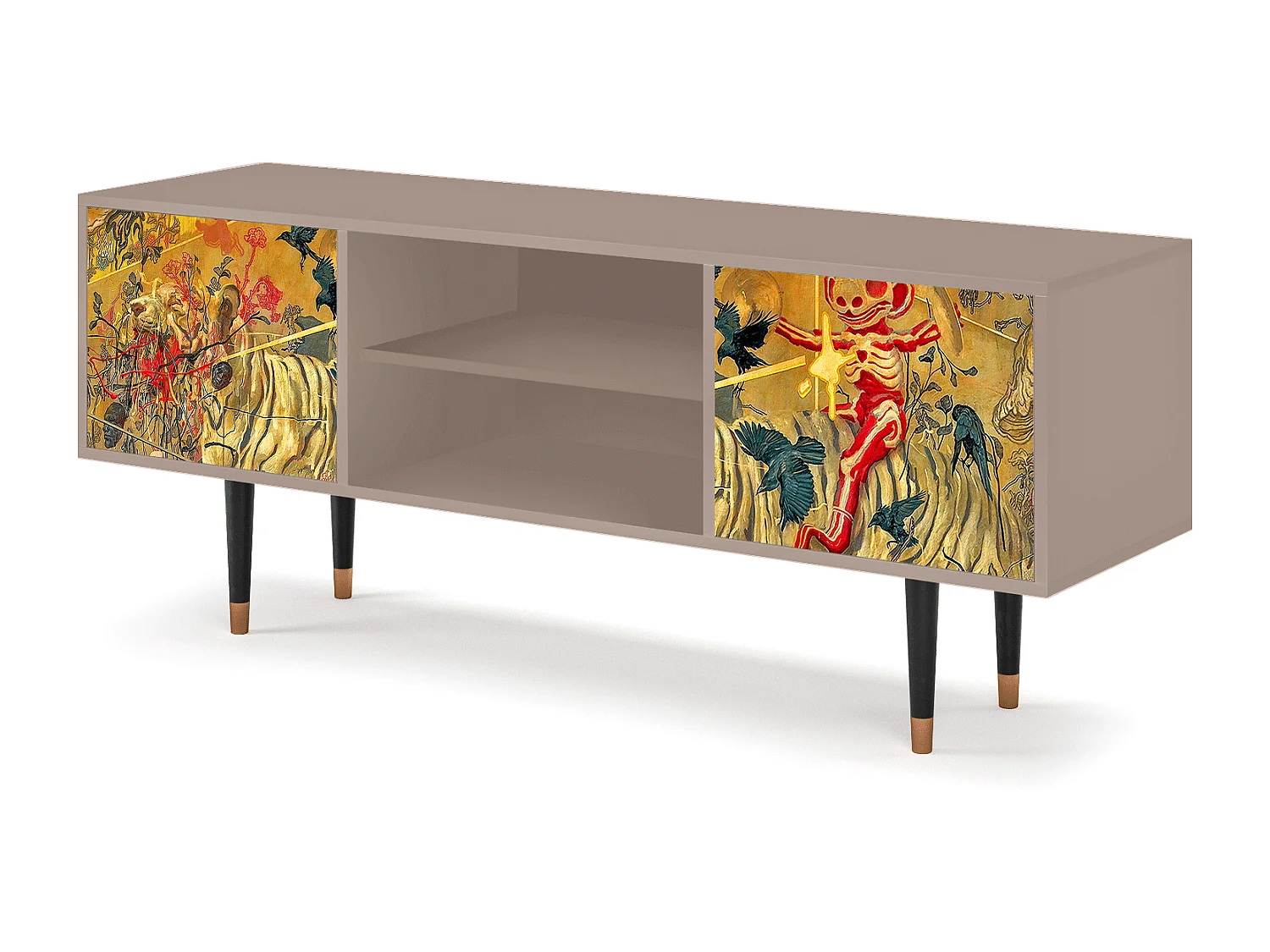 Mobile TV - 170х69х48 cm - T2 - Blood by James Jean, Latte