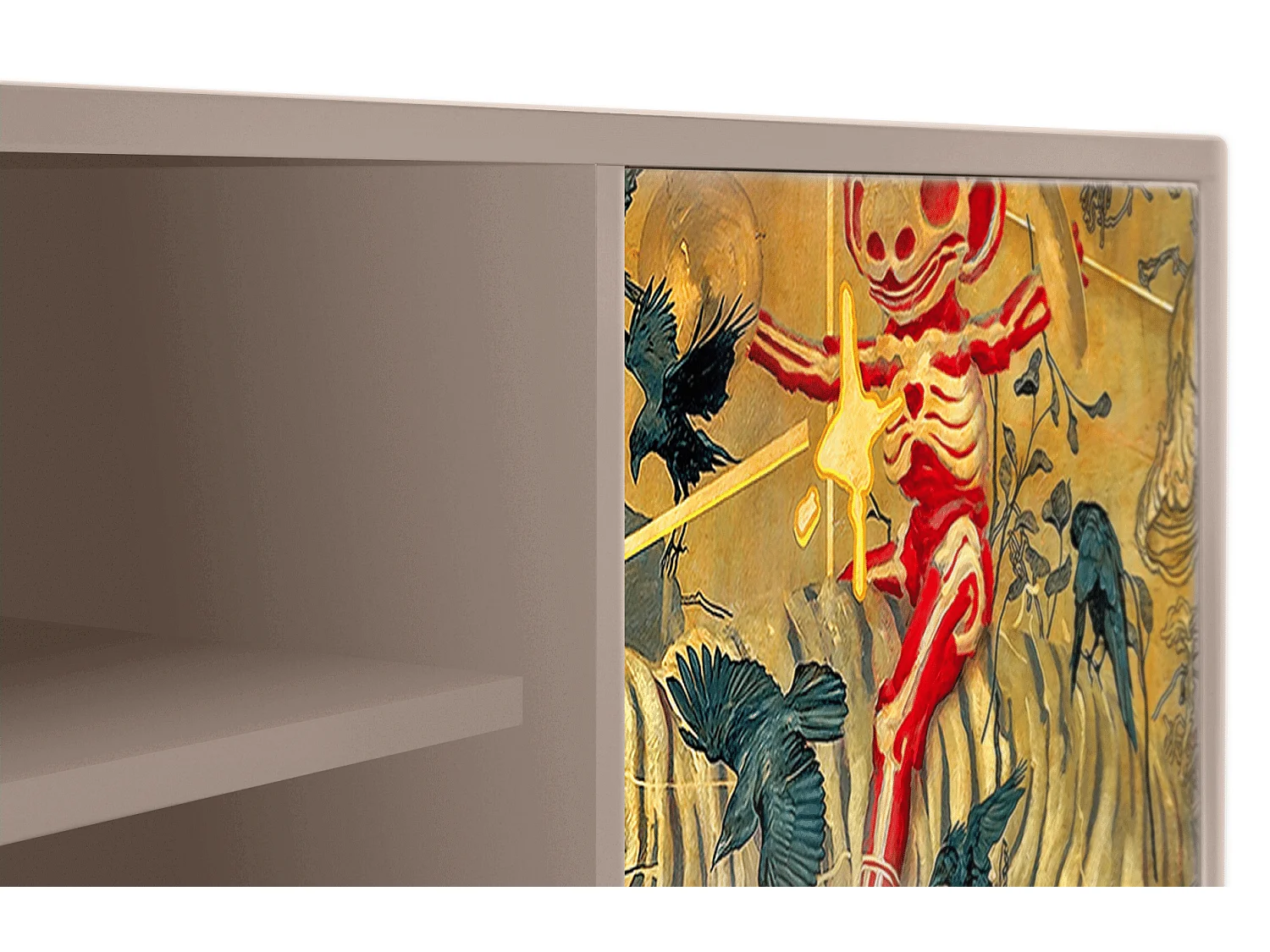 Mobile TV - 170х69х48 cm - T2 - Blood by James Jean, Latte