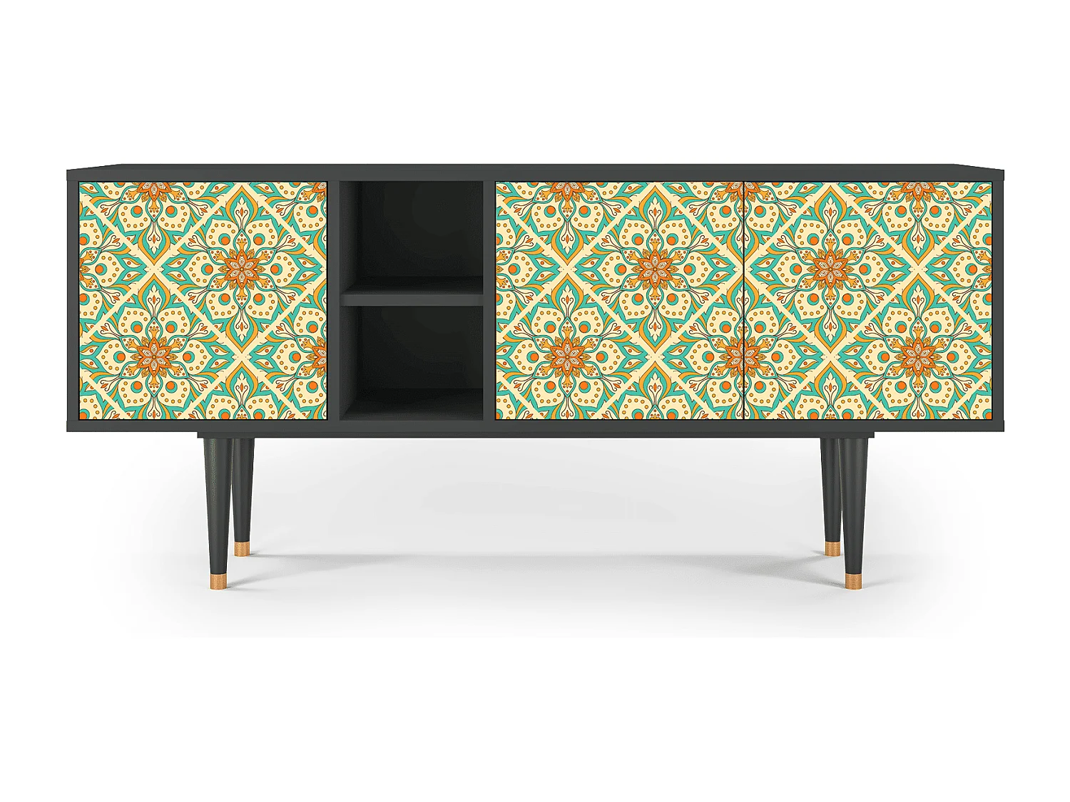 Mobile TV - 150х69х41 cm - T5 - Hindu Daisy, Antracite