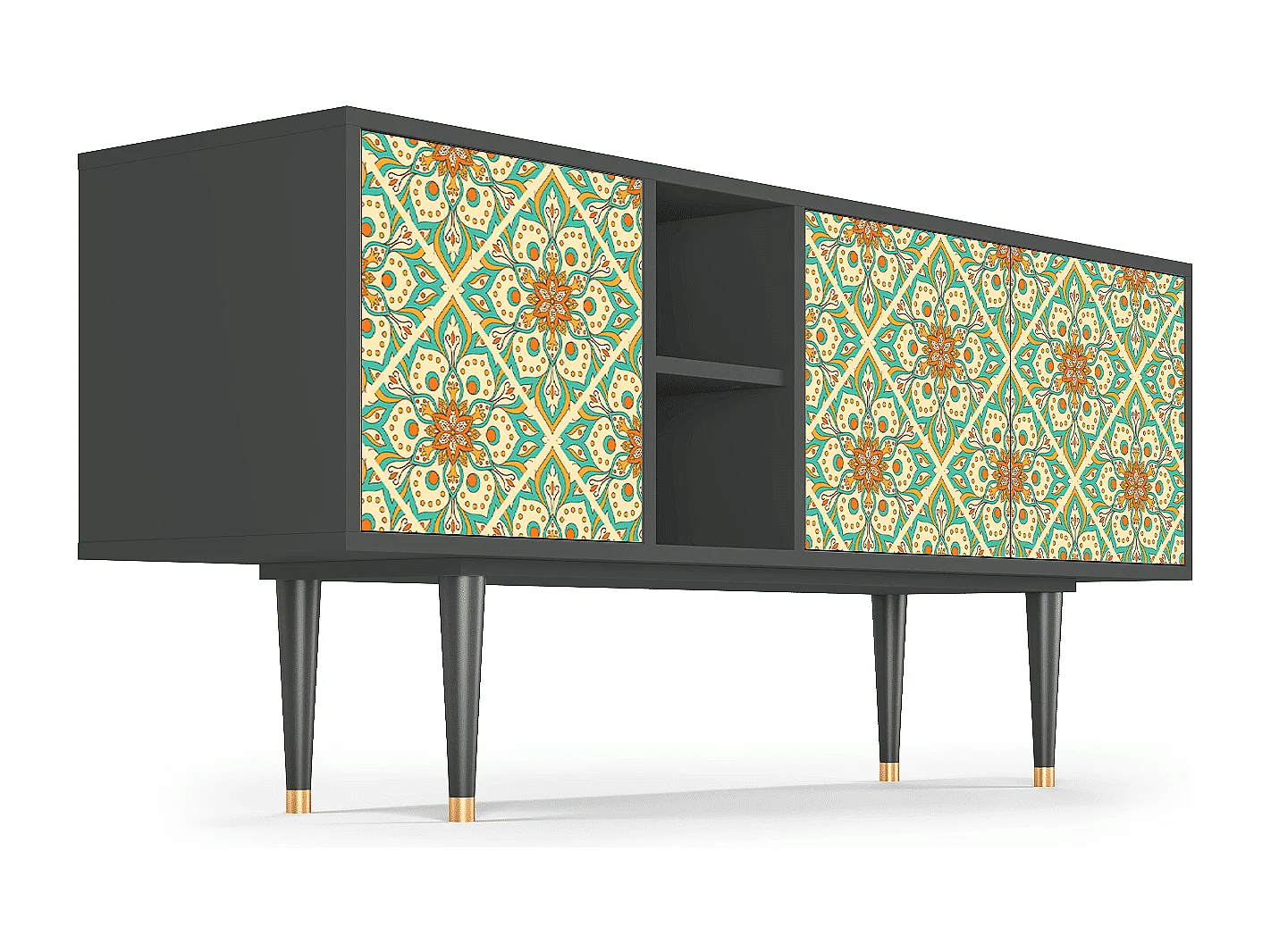 Mobile TV - 150х69х41 cm - T5 - Hindu Daisy, Antracite