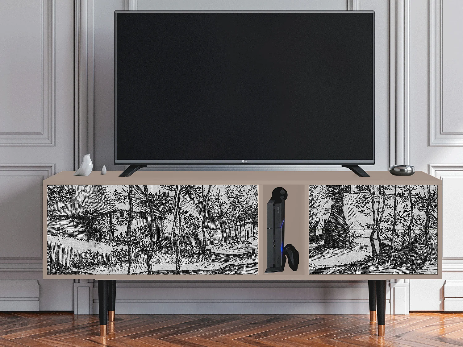 Mobile TV - 170х69х48 cm - T1 - Village Road, Latte