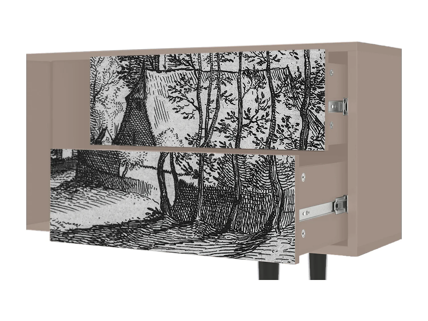 Mobile TV - 170х69х48 cm - T1 - Village Road, Latte