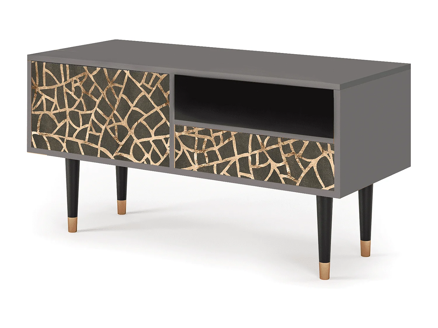 Meuble TV - 115х59х48 cm - T3 - Enlarged Leaf, Gris