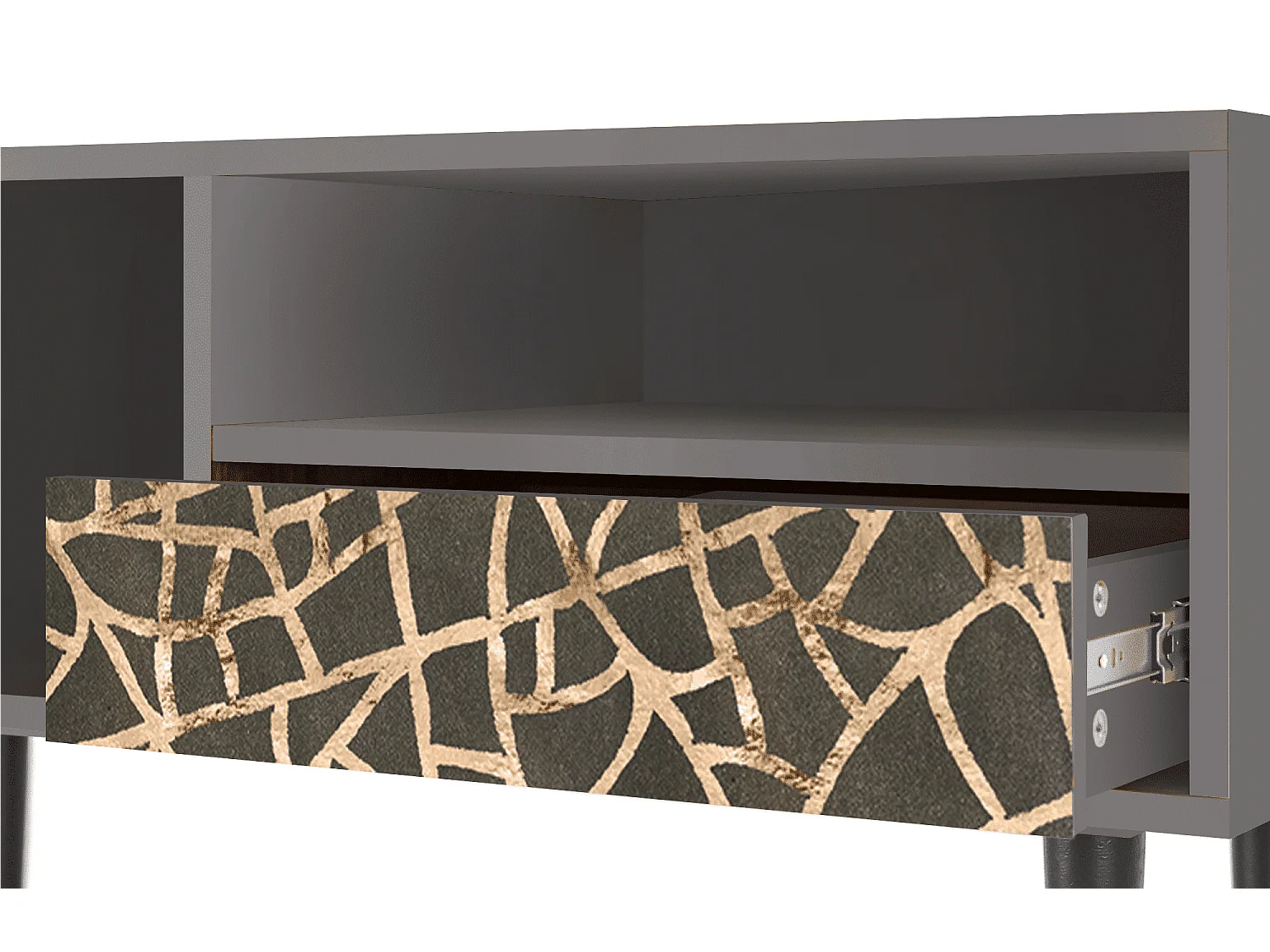 Meuble TV - 115х59х48 cm - T3 - Enlarged Leaf, Gris