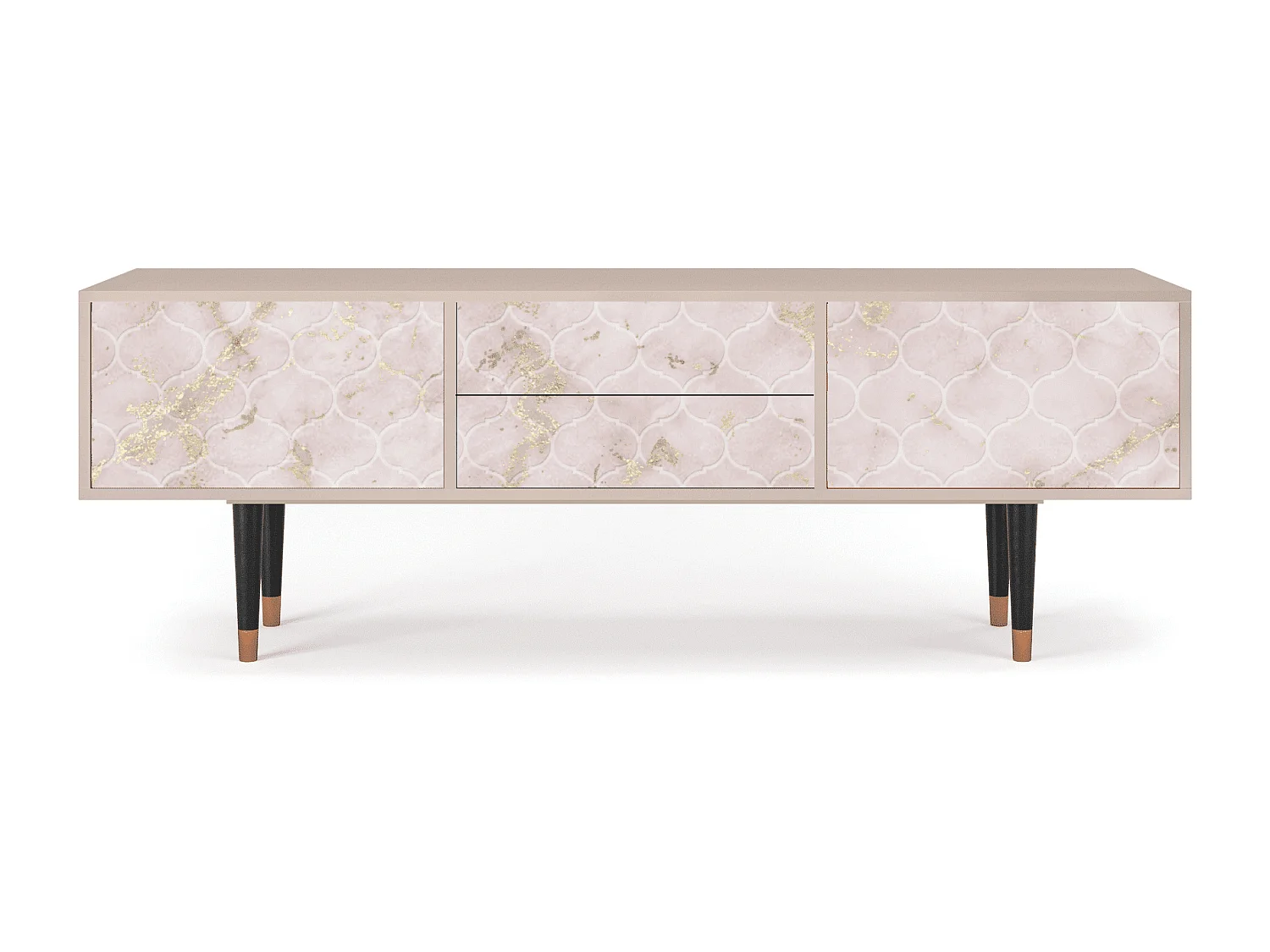 TV-Möbel - 170х59х48 cm - T4 - Dirty Roses, Latte