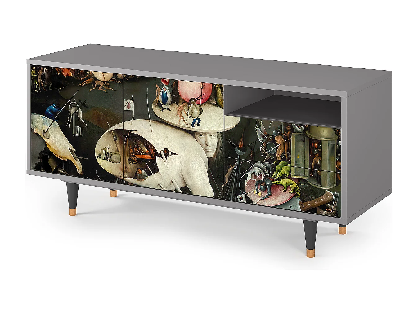 Meuble TV - 125х56х41 cm - T7 - The Garden 2, Gris