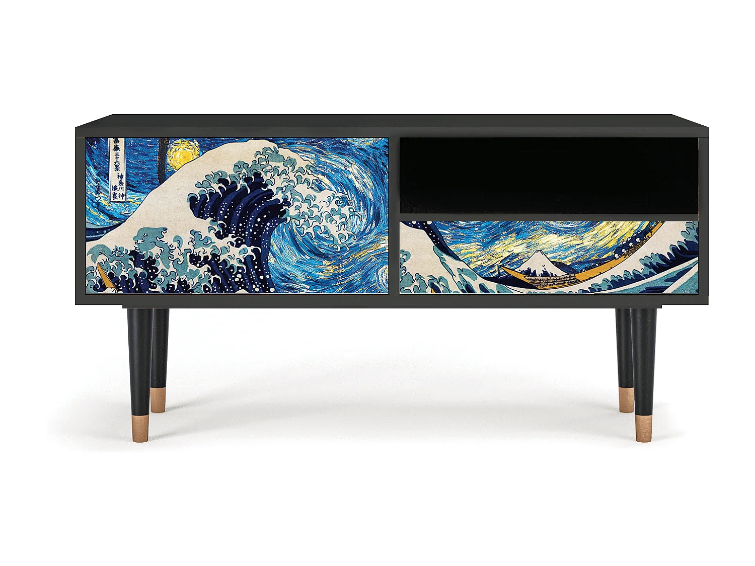 TV-meubel - 115х59х48 cm - T3 - Great Wave, Antraciet
