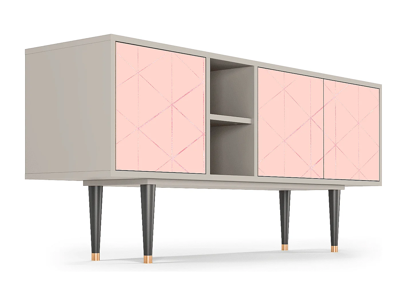 TV-meubel - 150х69х41 cm - T5 - Rose Quartz, Zand