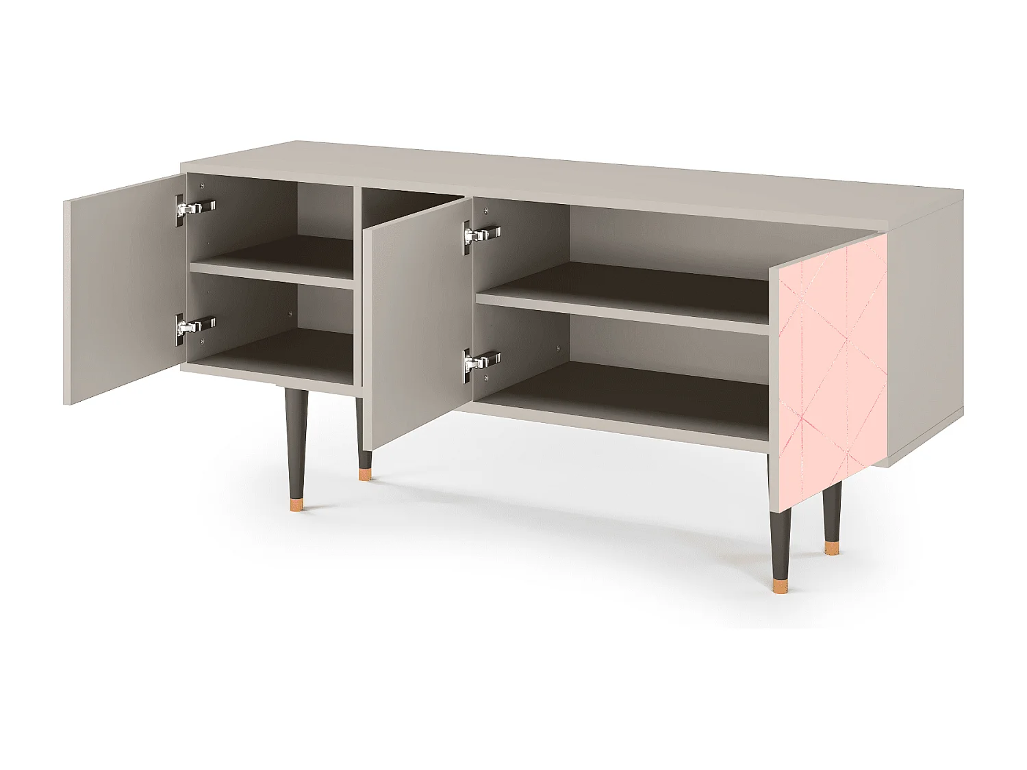 TV-meubel - 150х69х41 cm - T5 - Rose Quartz, Zand