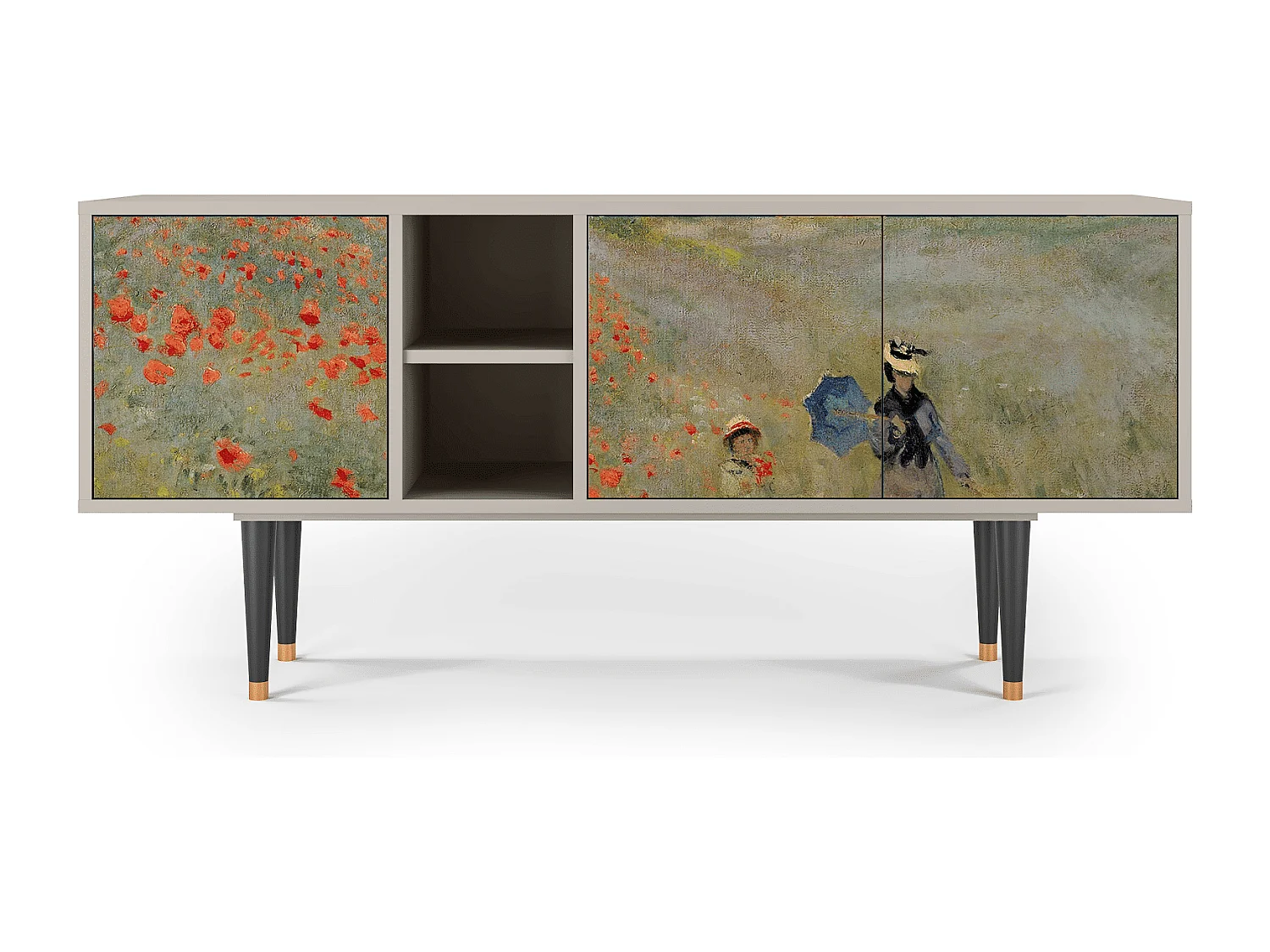 Meuble TV - 150х69х41 cm - T5 - The Poppy Field   , Sable