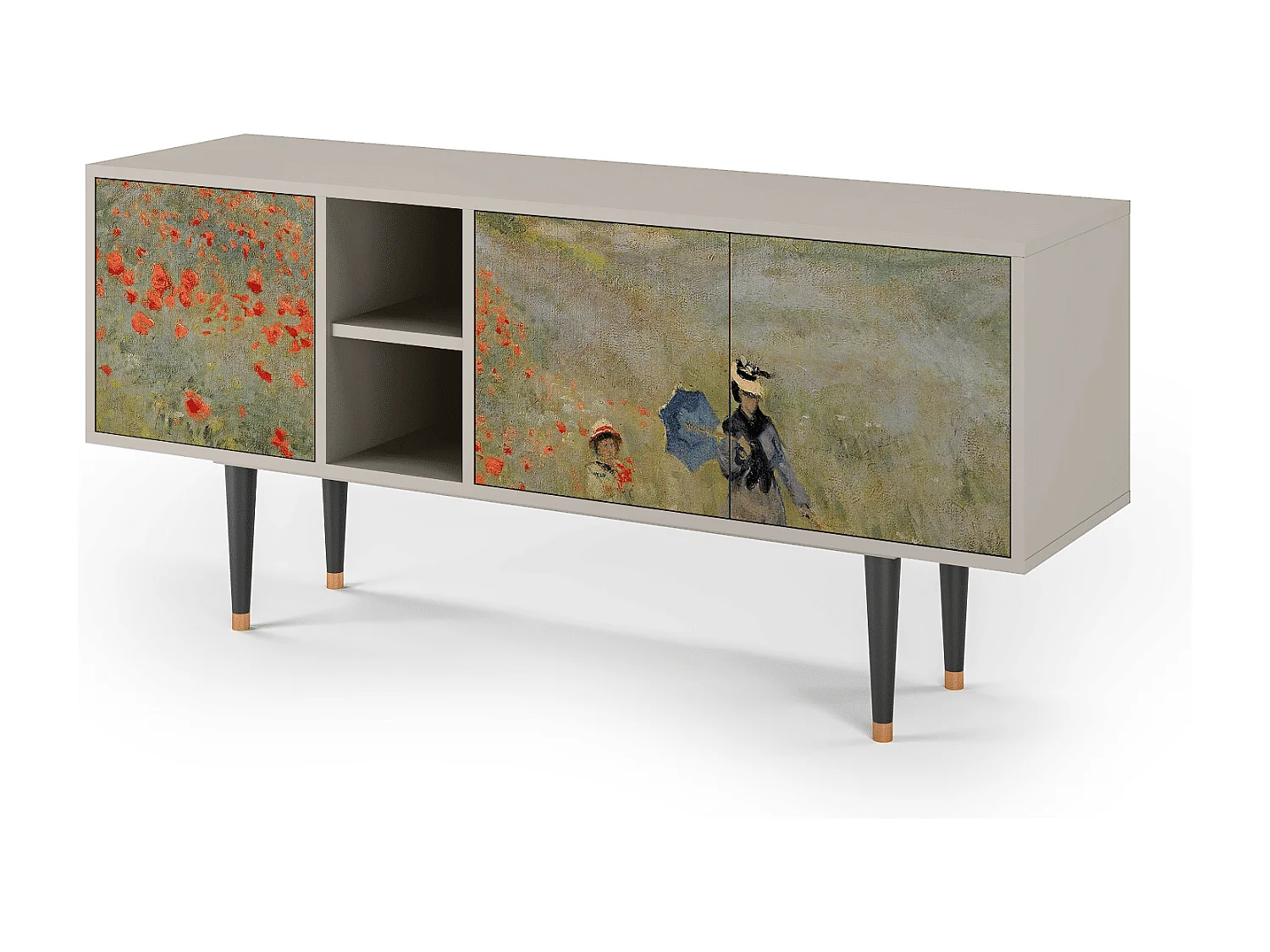 Meuble TV - 150х69х41 cm - T5 - The Poppy Field   , Sable