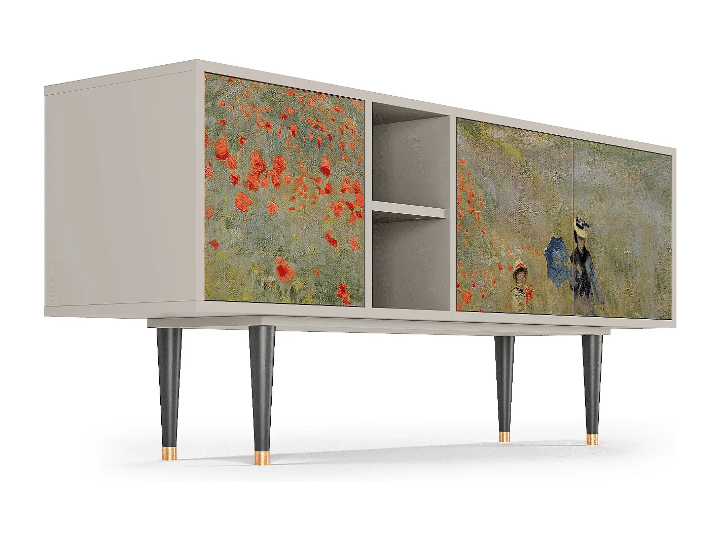 Meuble TV - 150х69х41 cm - T5 - The Poppy Field   , Sable