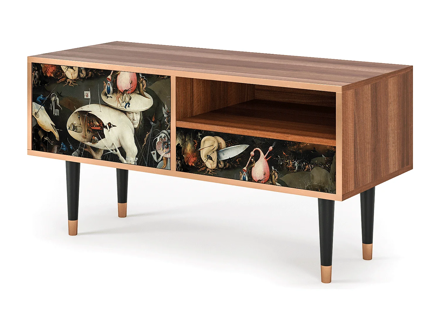 Meuble TV - 115х59х48 cm - T3 - The Garden 2, Noyer