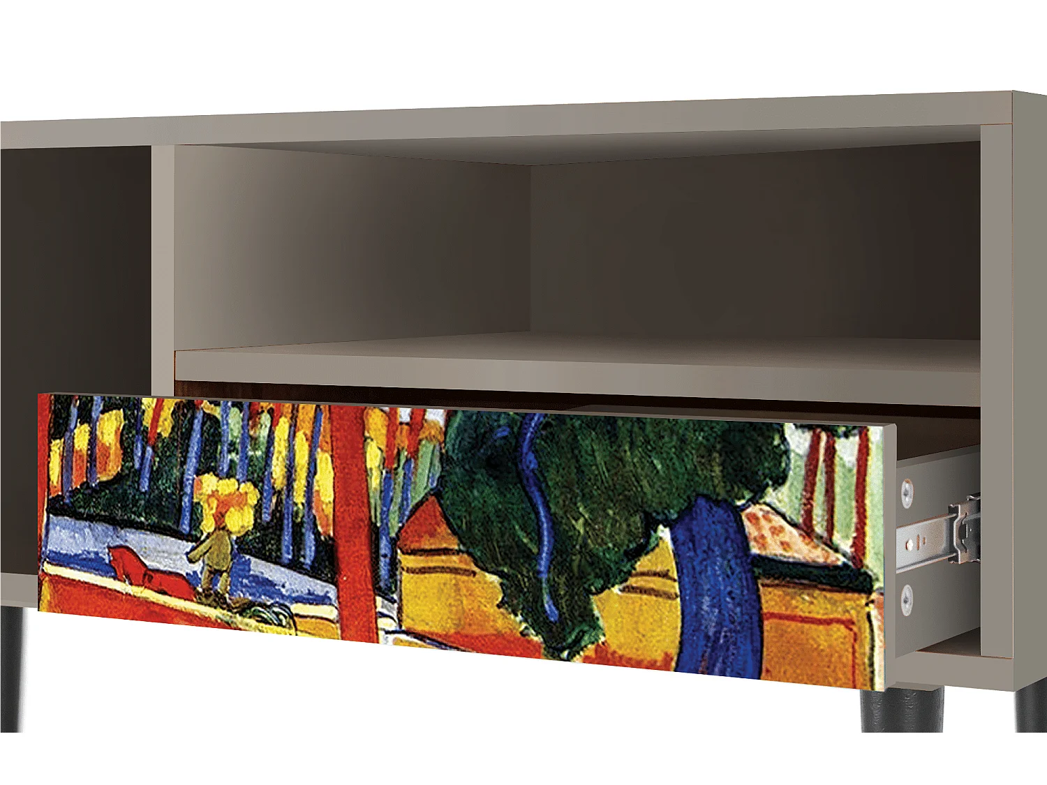 Szafka RTV - 115х59х48 cm - T3 - The Turning Road, Piaskowy