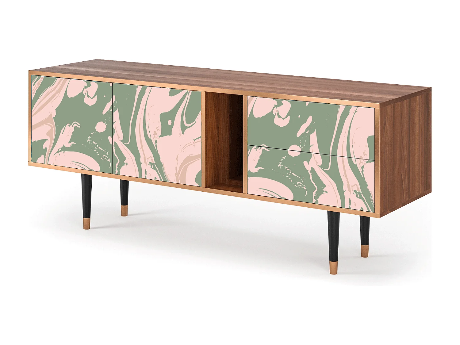 Mobile TV - 170х69х48 cm - T1 - Aquarelle, Noce