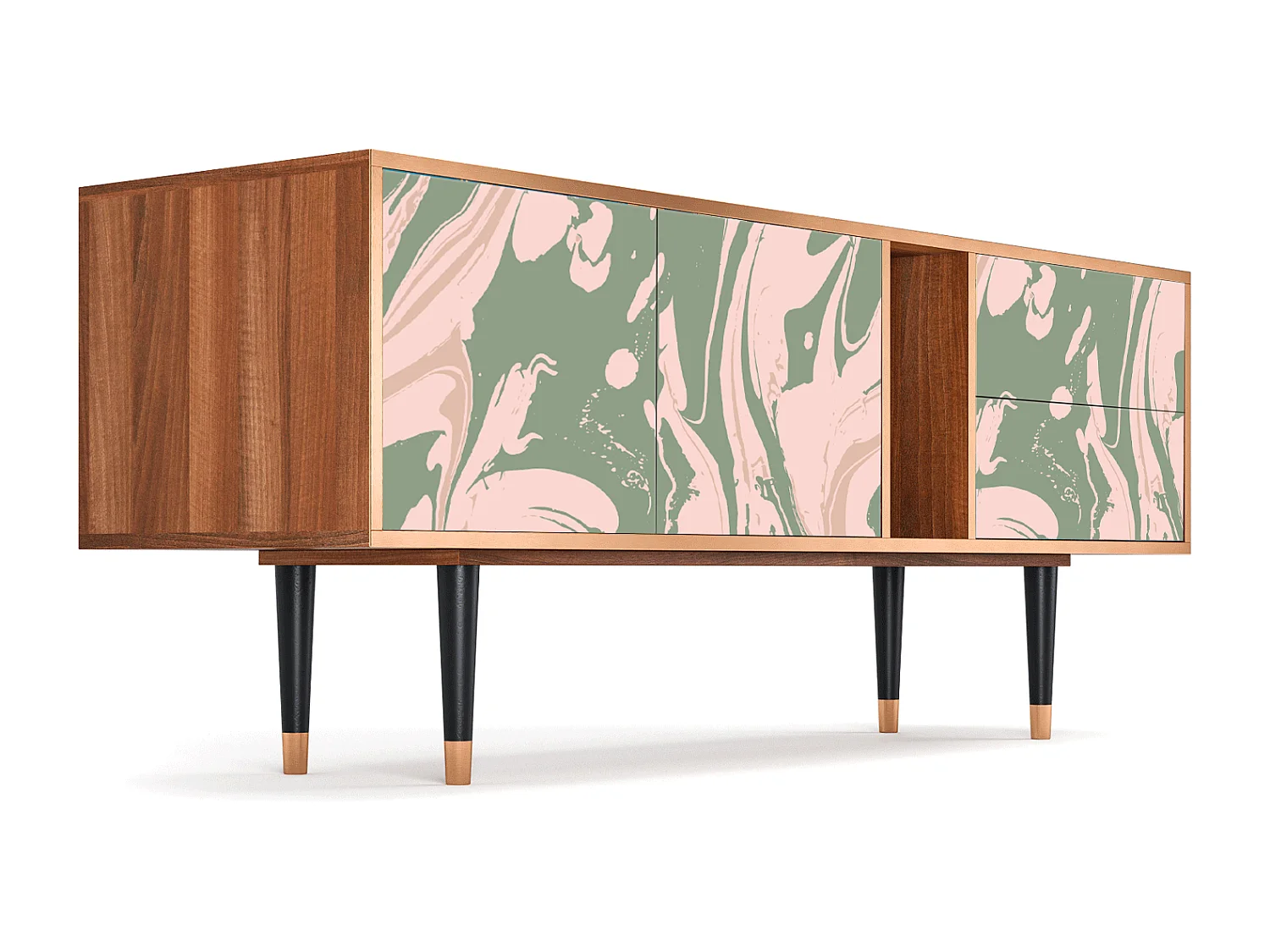 Mobile TV - 170х69х48 cm - T1 - Aquarelle, Noce