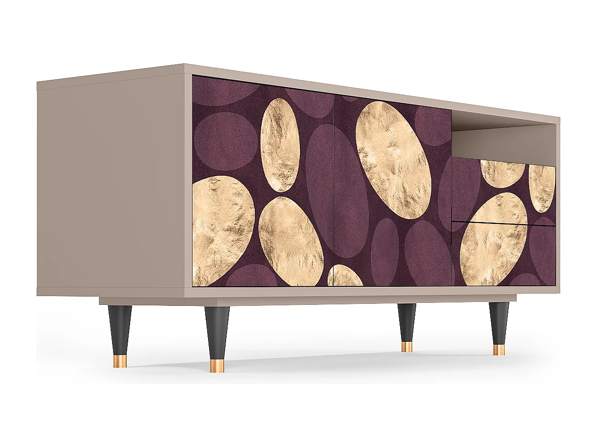 Mueble de TV - 125х56х41 cm - T7 - Fine Wine, Latte