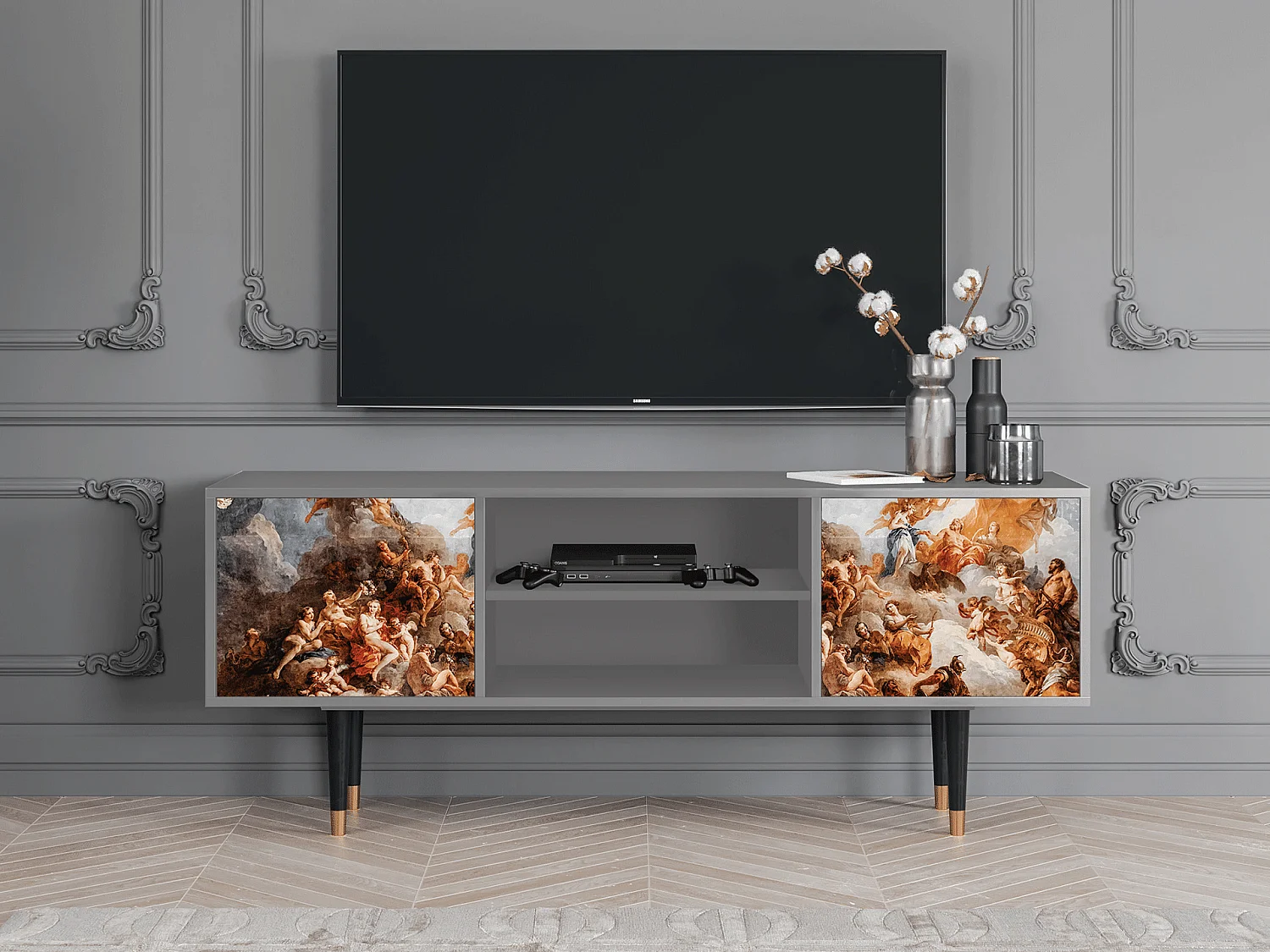 TV-Möbel - 170х69х48 cm - T2 - Versailles, Grau