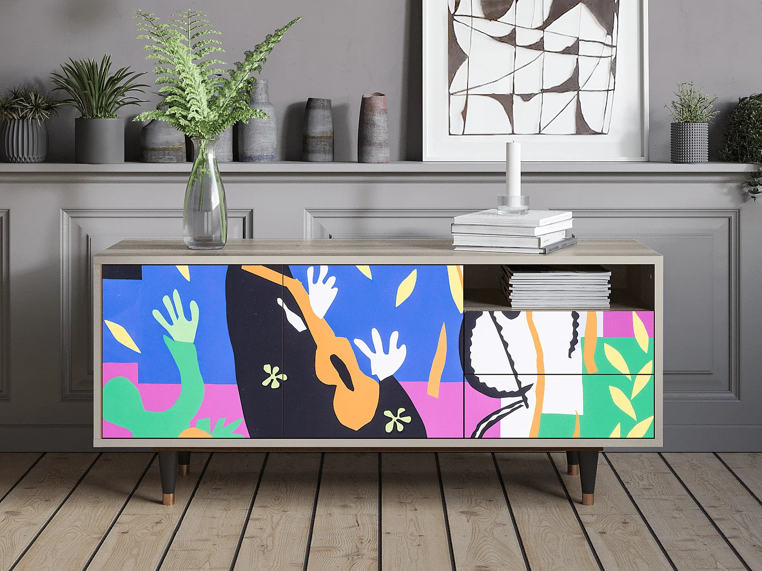 TV-meubel - 125х56х41 cm - T7 - La Tristesse du Roi, Zand