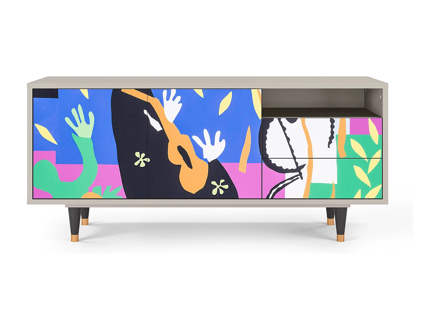 Mobile TV - 125х56х41 cm - T7 - La Tristesse du Roi, Sabbia