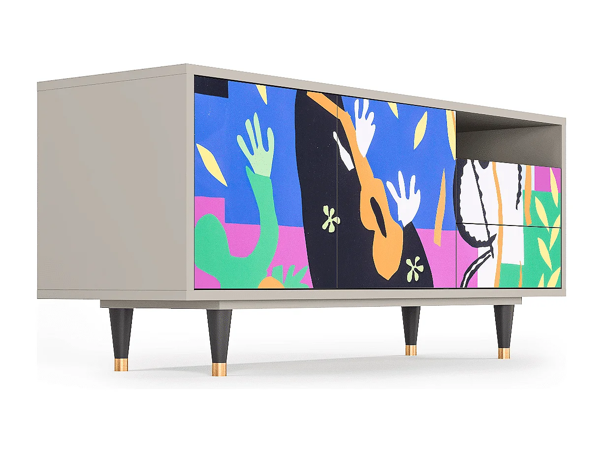 Mobile TV - 125х56х41 cm - T7 - La Tristesse du Roi, Sabbia