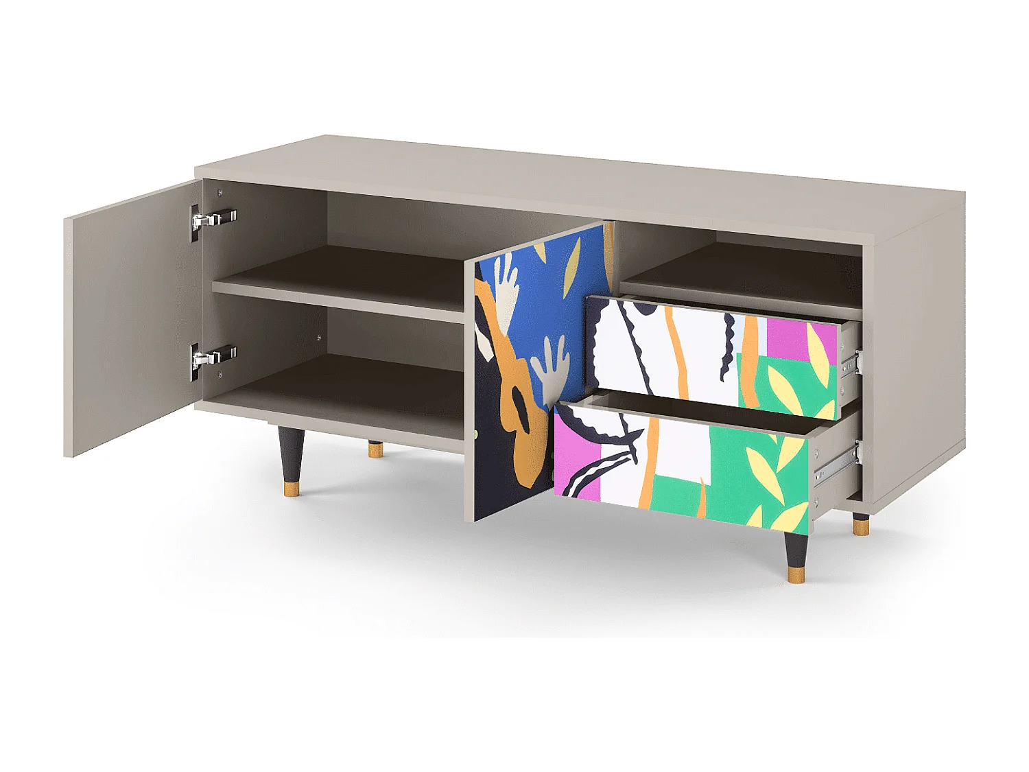 Mobile TV - 125х56х41 cm - T7 - La Tristesse du Roi, Sabbia