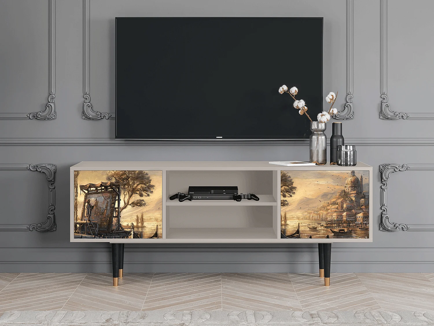 Mueble de TV - 170х69х48 cm - T2 - Venice, Areia