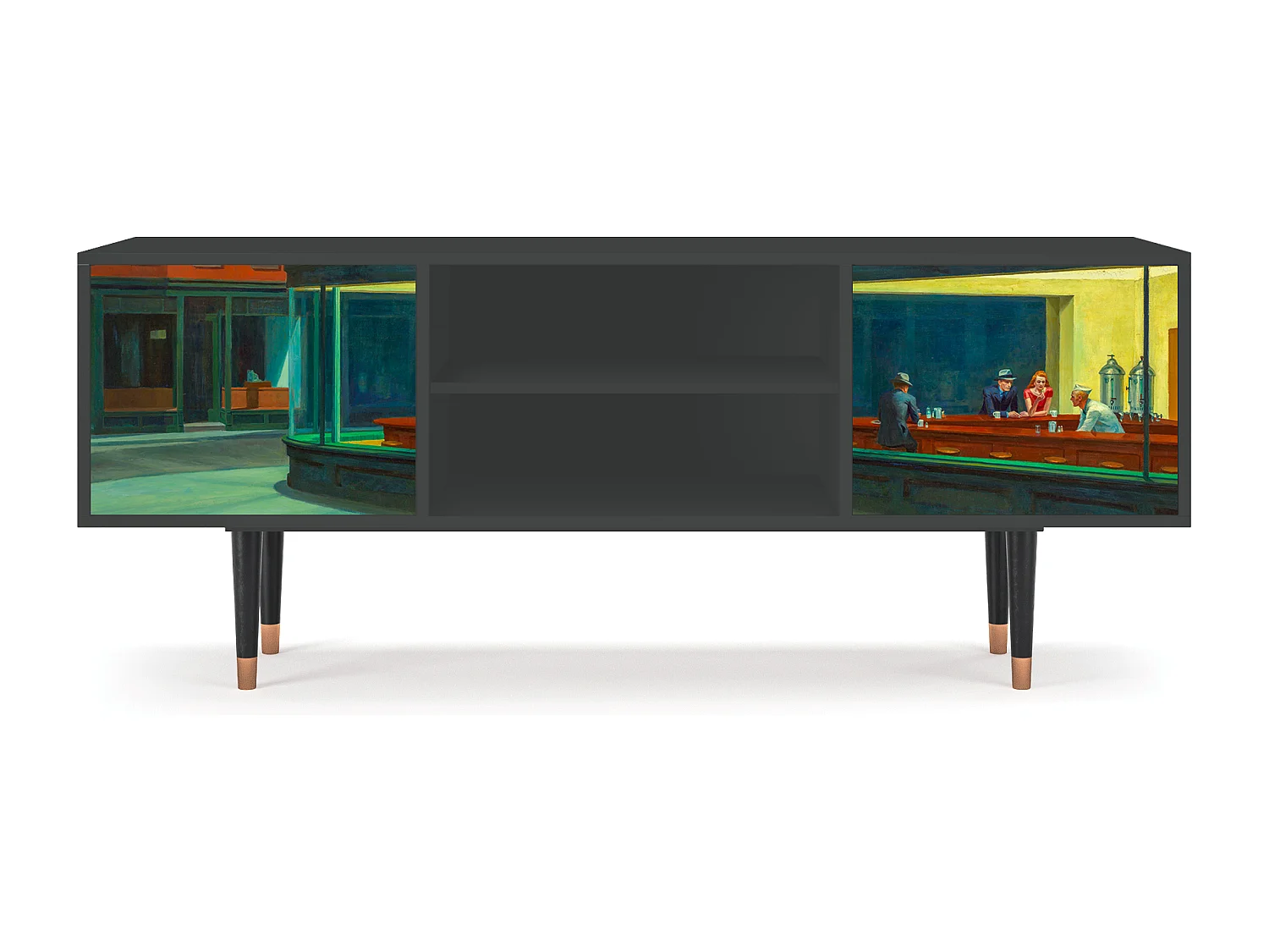 TV-Möbel - 170х69х48 cm - T2 - Nighthawks by Hopper, Anthrazit